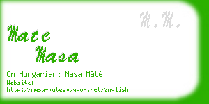 mate masa business card