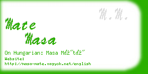 mate masa business card